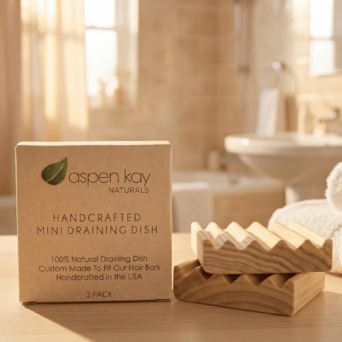 Wooden Shampoo Bar Holder Dish, Soap Saver Tray with Drainage (2 Pack) - Image 4