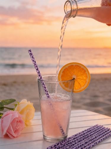 10 Pcs Reusable Leopard Straws Drinking Straw with Cleaning Brush - Image 2