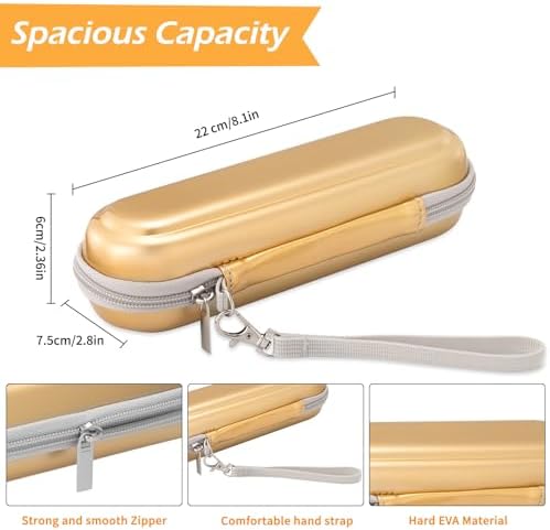 Toothbrush Travel Case for Oral B/Oral-B Pro 1000 1500 5000 7000 & Philips Sonicare 4100 1100 5300 5100 6100/iO Electric Toothbrush, Hard Protective Storage Bag (Dazzling gold) - Image 3