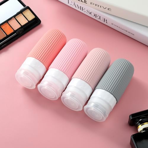 Mrsdry Travel Bottles for Toiletries, Tsa Approved 2oz Travel Bottles, BPA Free Leak Proof Travel Size Toiletry Containers, Refillable Travel Accessories with Toiletry Bag for Shampoo Liquid (4 Pack) - Image 6