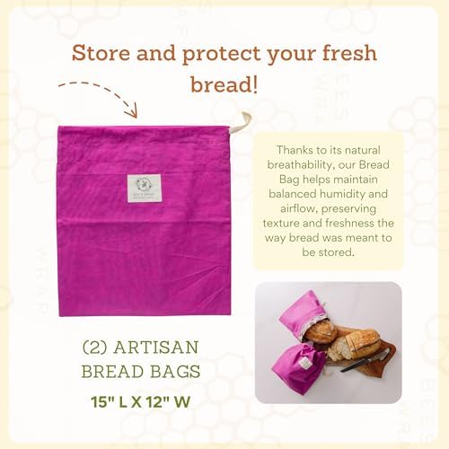 Bee's Wrap Beeswax Bread Bags, 1 Pack - Meadow Magic - Image 3