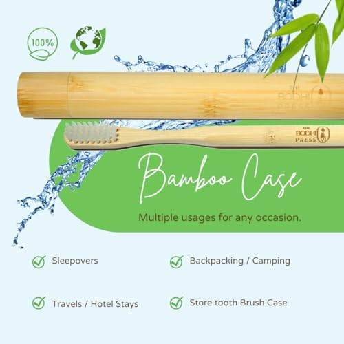 Bamboo Toothbrush & Travel Case Set – Eco-Friendly Oral Care with Soft Bristles – Sustainable & Portable Dental Hygiene Kit2 Pack (6) - Image 6