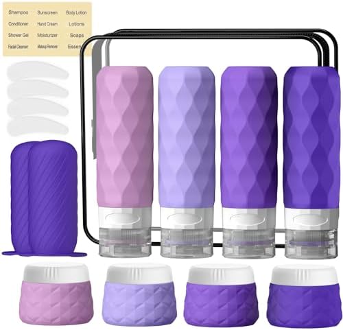 Silevoler 16Pack Travel Bottles for Toiletries, Bottles, Jars, and Covers by Silevoler