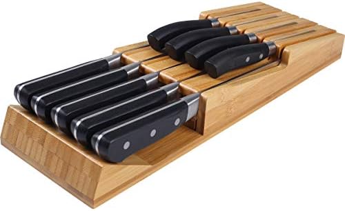 NIUXX Bamboo In-Drawer Knife Block Set for 9 Knives(Not Included) by NIUXX
