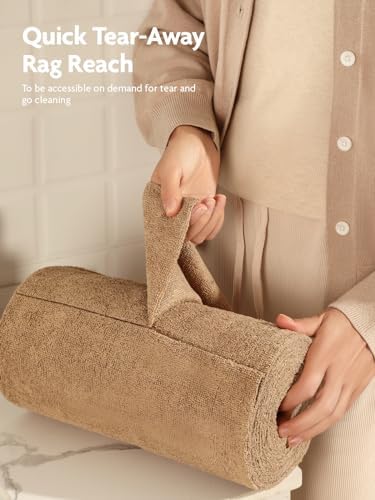 Fantasticlean Microfiber Cleaning Cloth Roll- 90 Sheets, 12" x 12" (Tan) - Image 2