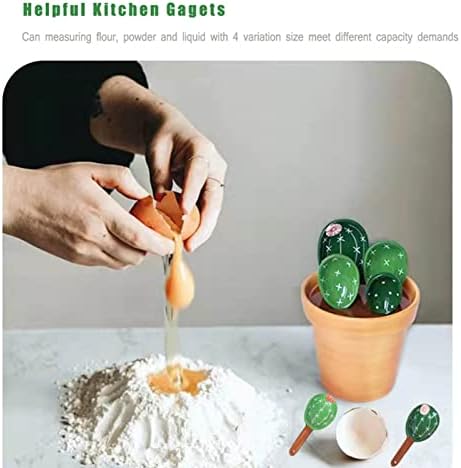 Cactus Measuring Spoons Set in Pot Ceramic House Warming Gifts New Home - Image 4
