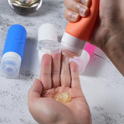 Zafit Travel Bottles for Toiletries, TSA Approved Travel Containers 3oz Leak Proof Travel Tubs Refillable Liquid Travel Accessories for Shampoo Conditioner Lotion Body Wash(Multicolored D) - Image 6