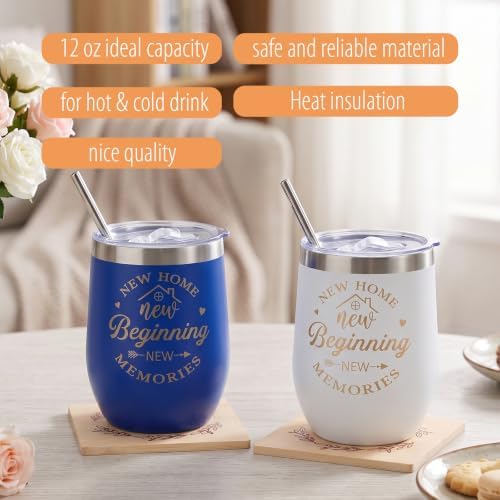 Housewarming Gifts New House -19 Pcs Closing Gifts for Couple Friend Women Men Home Buyers, House Warming Basket for New Houses Apartment Kitchen Presents (Blue,Classic) - Image 4