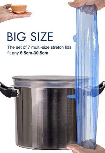 Longzon Silicone Stretch Lids 14 Pack Include 2Pcs Size up to 9.8'' Dia - Image 3