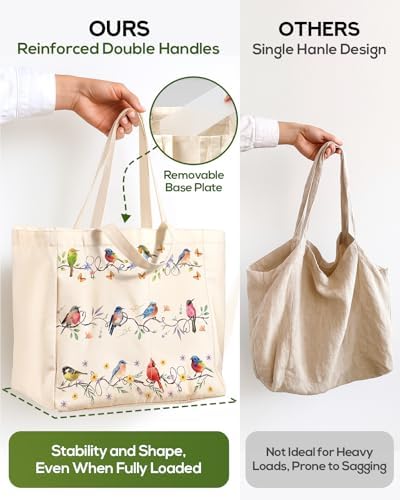Miss Adola Cute Extra Large Canvas Grocery Tote Bag - Image 4