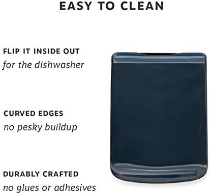W&P Porter Silicone Reusable Storage Bag, Sandwich (46oz Flat), Charcoal, Food Storage Container, Microwave and Dishwasher Safe, Easy Cleaning - Image 2