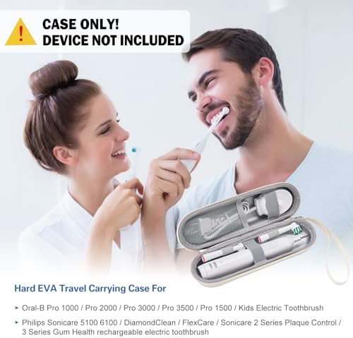ProCase Toothbrush Travel Case for Oral-B & Sonicare -Beige - Image 2