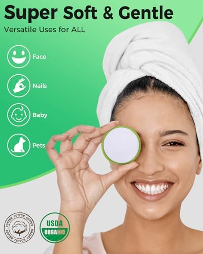 ProCIV Reusable Makeup Remover Pads, 20 Packs Organic Washable & Eco, Green - Image 3