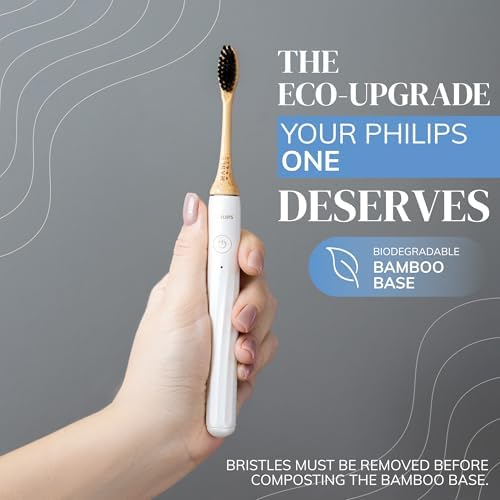 Bamboo Electric Toothbrush Heads | Compatible with Philips One Electric Toothbrush | 4 Brush Heads with Soft Bristles | Plant-Based Adult Size Replacement Heads - Image 3
