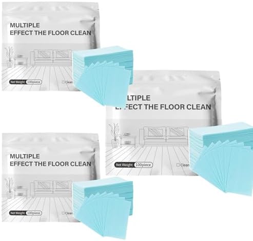 Multi-Surface Floor Cleaning Tablets, Multiple Floor Cleaner 100 Piece Multi Effect Clean Quick Shine Cleaner Sheets, Dissolvable Efficient Care Agents for Mopping Hardwood(Blue -300pcs) by Unknown