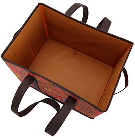Foraineam Reusable Grocery Bags Set Durable Heavy Duty Tote Bag Collapsible Grocery Shopping Box Bag with Reinforced Bottom - Image 5