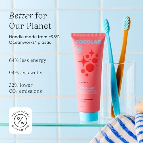 Cocobrush Ultra Soft Manual Toothbrush by COCOLAB, Cherry Blossom - Image 4