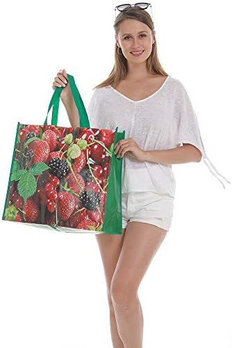 FENELY 6 Pack Reusable Grocery Bags for Shopping, Foldable Large Tote Bags Heavy Duty, Eco-Friendly Ripstop Waterproof - Image 2