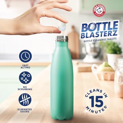 Arm & Hammer Bottle Blasterz - Drop-In Cleaning Tablets - Perfect for Water Bottles, Tumblers, and Coolers - All-Natural Ingredients, Eliminates Odors, Fast-Acting, Individually Packed (12 Count) - Image 3