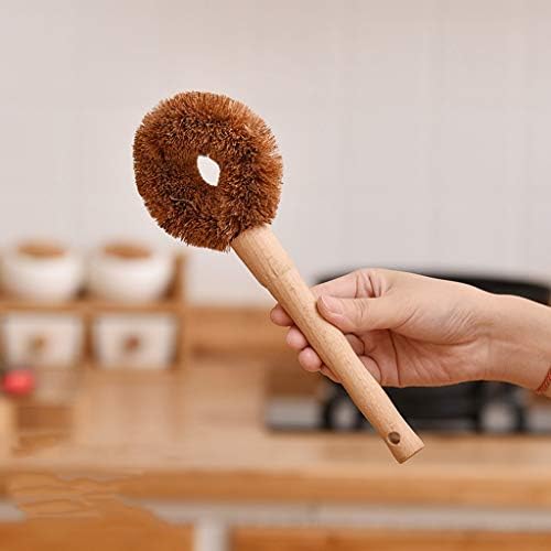Kitchen Wooden Handle Fiber Brush Dish Bottle Scrub Wash Tool - Image 3