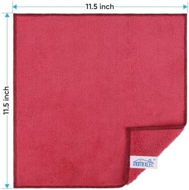 HOMEXCEL Red Microfiber Cleaning Cloth, Microfiber Towels for Car, 12 Pack - Image 2