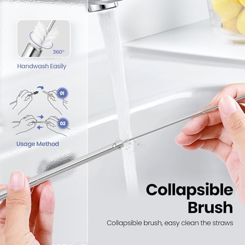 Ecoangel Cruise Ship Essentials, Reusable Metal Straws (4 Pack) - Image 4