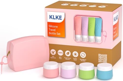 23 Pcs Travel Bottles for Toiletries,Travel Containers for Toiletries by KLKE