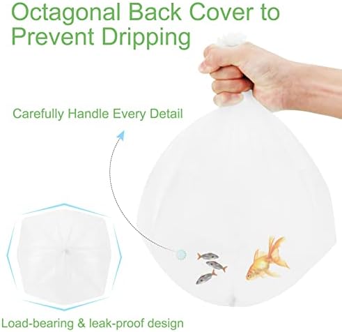Biodegradable Trash bags 120PCS, Aievrgad 5L/1.2Gallon small Garbage bags/For Countertop Bin. Bin Liner/Trash/rubbish Bags, 100% Recycled,Tough, degradable, Compost Bags for Food/garden-white - Image 5