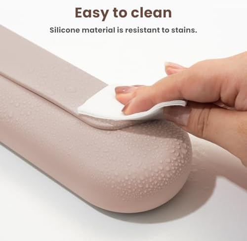 Silicone Electric Toothbrush Travel Case, Manual Toothbrush Travel Cover for Men and Women,Toothbrush Holder for Travel,Gym and More, Fits Most Manual and Electric Toothbrushes - Sand Pink - Image 4