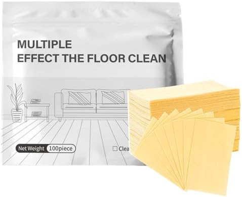 Multiple Effect The Floor Clean, Multi-Surface Floor Cleaning Tablets for Hardwood Tile Laminate Marble Floors (Yellow) by WDNSYG