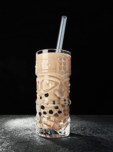 ALINK Reusable Clear Boba Straws, 13 mm x 10.5 in, Jumbo Hard Plastic Smoothie Straws for Bubble Tea, Popping Pearls, Pack of 8 with 2 Cleaning Brush - Image 5