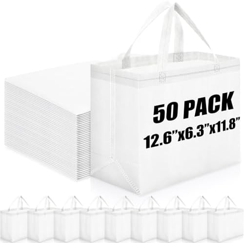 Windyun Reusable Grocery Bags Non Woven with Handles by Windyun