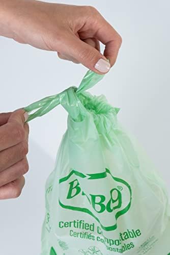 1.2 Gallon Compostable Drawstring Food Scrap Bags by BioBag, 80 Count, BPI Certified, Meets ASTM D6400 Standards, Made in USA, Kitchen Counter Bin Liners - Image 6