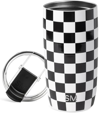 Simple Modern Travel Coffee Mug with Lid | 16oz | Checkered by Unknown