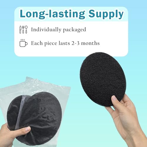 NewKe 12 Pack Natural Charcoal Filter Refills, Oval-Shaped Charcoal Filters - Image 6