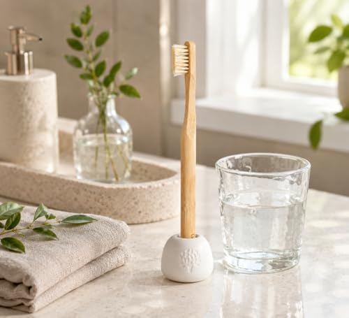 Gaia Guy Boar Bristle Bamboo Toothbrushes – 6 Pack Adult Toothbrush Set – No Nylon, Plastic-Free Natural Bristles, Bamboo Handle, Made from Natural Materials, Eco-Friendly Oral Care - Image 3