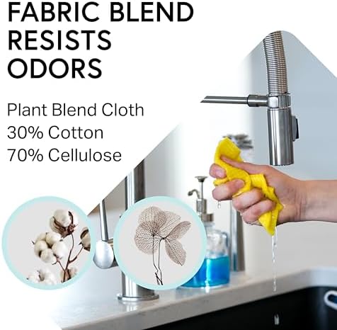 Swedish Wholesale Dishcloths Reusable 8" x 7" Sponge Cloths, Bulk 10 Pack of High Absorbent Cellulose Dish & Kitchen Cleaning Hand Towels, Wring to Dry & Machine Wash, Odor Resistant, Grey - Image 2