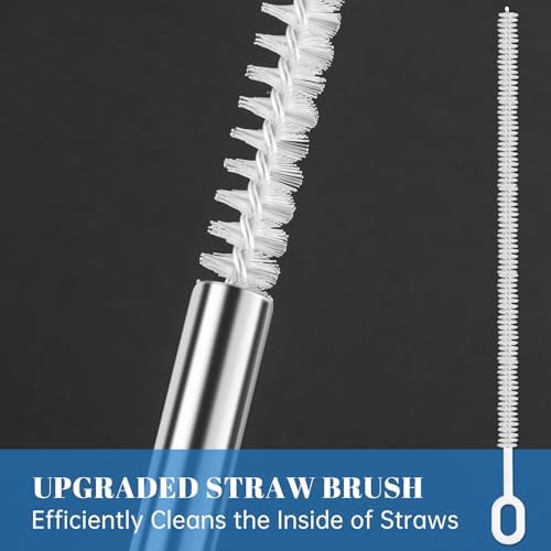 Tomorotec 8PCS Stainless Steel Straws Fit for 40oz Stanley Tumblers, Silver - Image 5