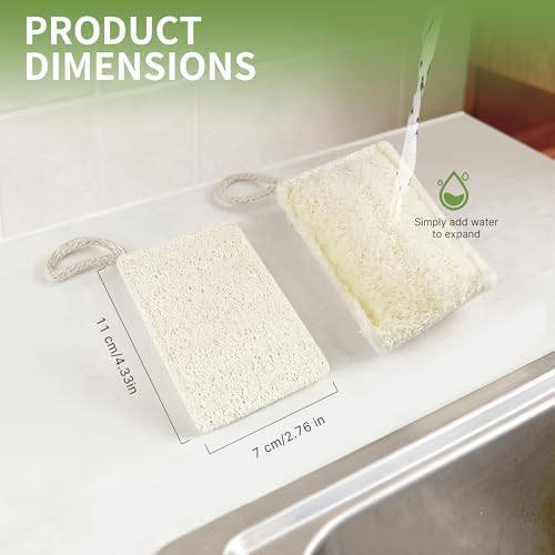6 Pack Natural Loofah Sponges for Dishes - Image 2
