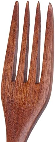 Wooden Cutlery Set, 3 PCS Wooden Spoon Fork Knife for Eating, Wooden Utensil Reusable Dinner Set with Case, Kitchen Flatware Set Travel Cutlery - Image 7