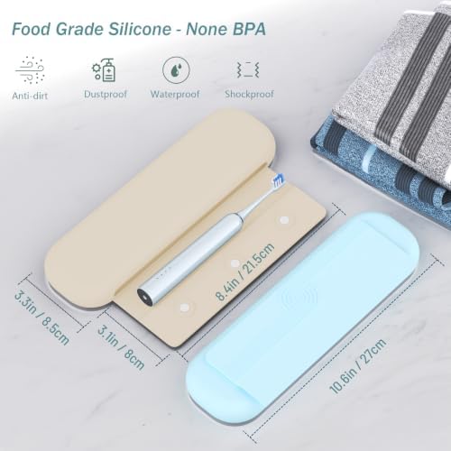 Silicone Toothbrush Travel Case, Pro Large Toothbrush Case for Traveling - Image 2
