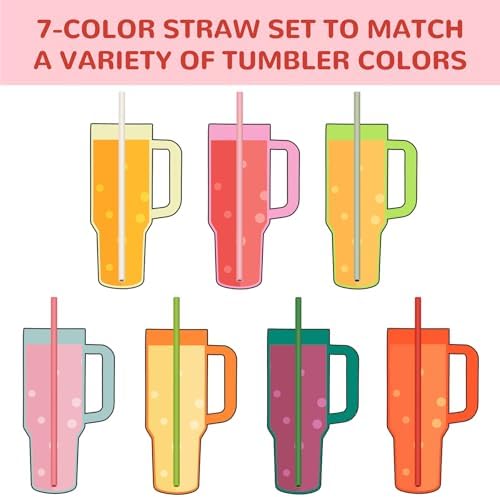 Tomorotec 15PCS Silicone Drinking Straws Fit for Stanley 40oz 30oz Tumbler - Image 5