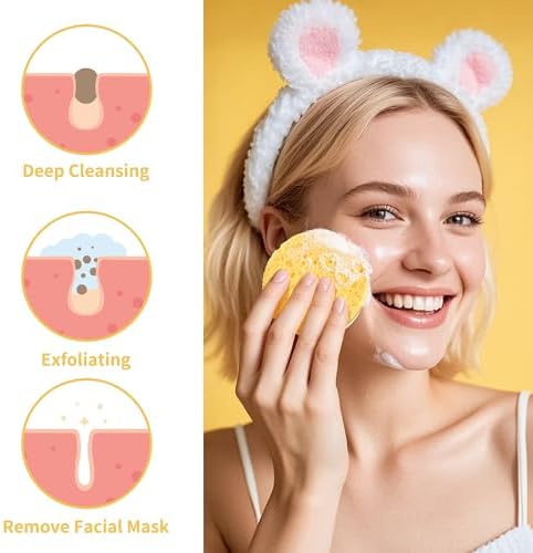 100-Count Compressed Facial Sponges, Yellow - Image 6