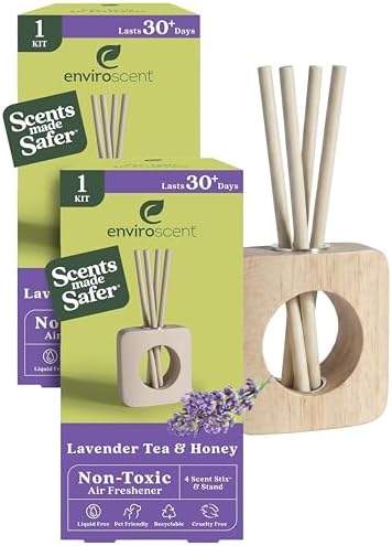 Enviroscent Scent Stix™ Starter Kit with Mango Wood Stand & Refill (2 Pack) by Enviroscent
