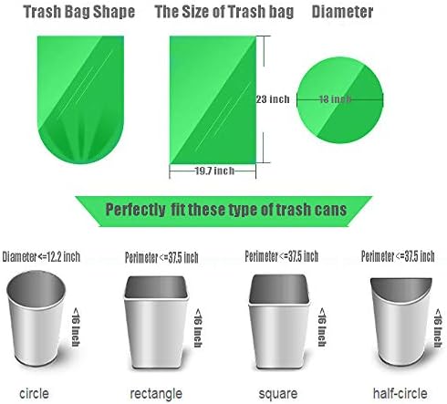 Biodegradable Trash Bags 4-6 Gallon, 100 Counts, Extra Thick 0.71 MIL Small Trash Bag Recycling Garbage Bags For Kitchen Bathroom Yard Office Wastebasket Car - Image 3