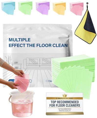 100-Piece Floor Cleaning Tablets, 2026 Upgraded Multi-Surface Cleaner, Dissolvable Pre-Measured Concentrated Mop Remover Solution for Deep Cleaning Hardwood, Tile & Laminate, Streak-Free Fresh Scent by Unknown