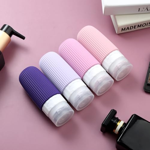Mrsdry Travel Bottles for Toiletries, Tsa Approved 2oz Travel Bottles, BPA Free Leak Proof Travel Size Toiletry Containers, Refillable Travel Accessories with Toiletry Bag for Shampoo Liquid (4 Pack) - Image 6