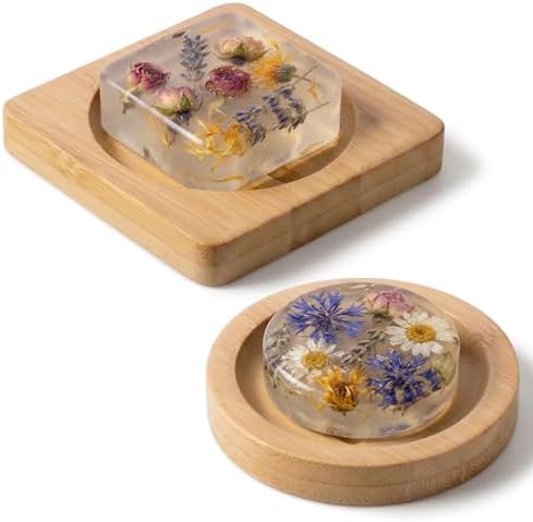 2Pcs Bamboo Soap Dish Holders Wooden Soap Dishes for Shower by Unknown