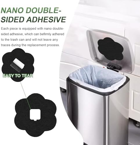 ENLOY 7.2 Inch Universal Trash Can Charcoal Filters Replacements 12 Pack - Image 4