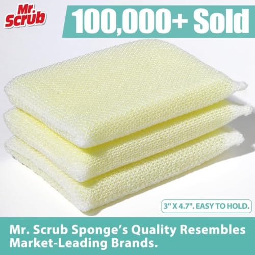 Sponges Kitchen Scrub Dish Sponge Scouring Pad, 6 Pack Cleaning Brush Dishwasher Soap Supplies, Dishwashing Dinnerware Towels Sink Pan Pot Cloth Rags Holder Bathroom Bathtub (Multi Color) - Image 2